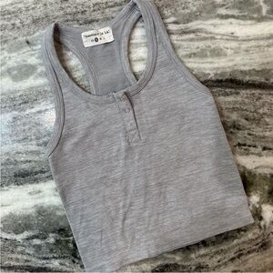 Heather Gray Ribbed Tank Top